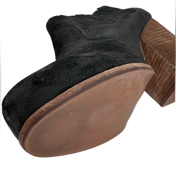 Jeffrey Campbell Yorktown Black Chunky Heeled Leather Ankle Boots Boho 8.5 - Picture 12 of 14